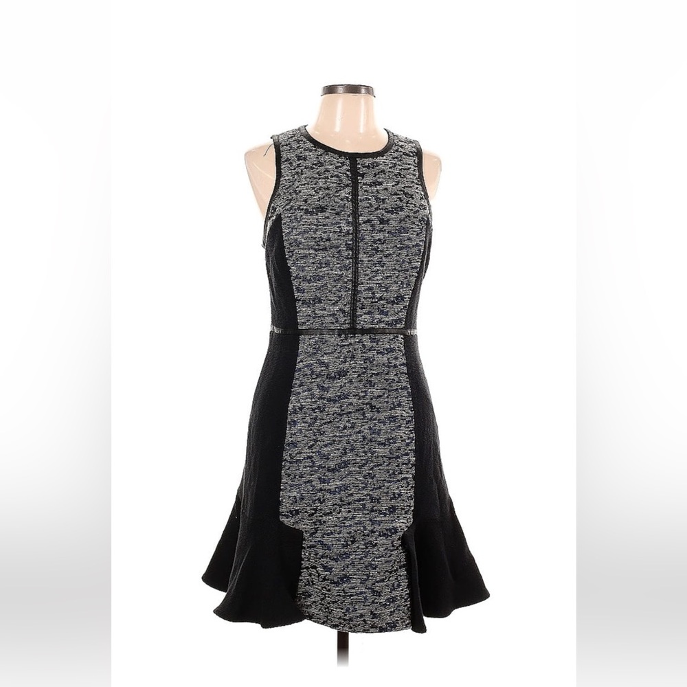 Rebecca Taylor Color Block Tweed Dress